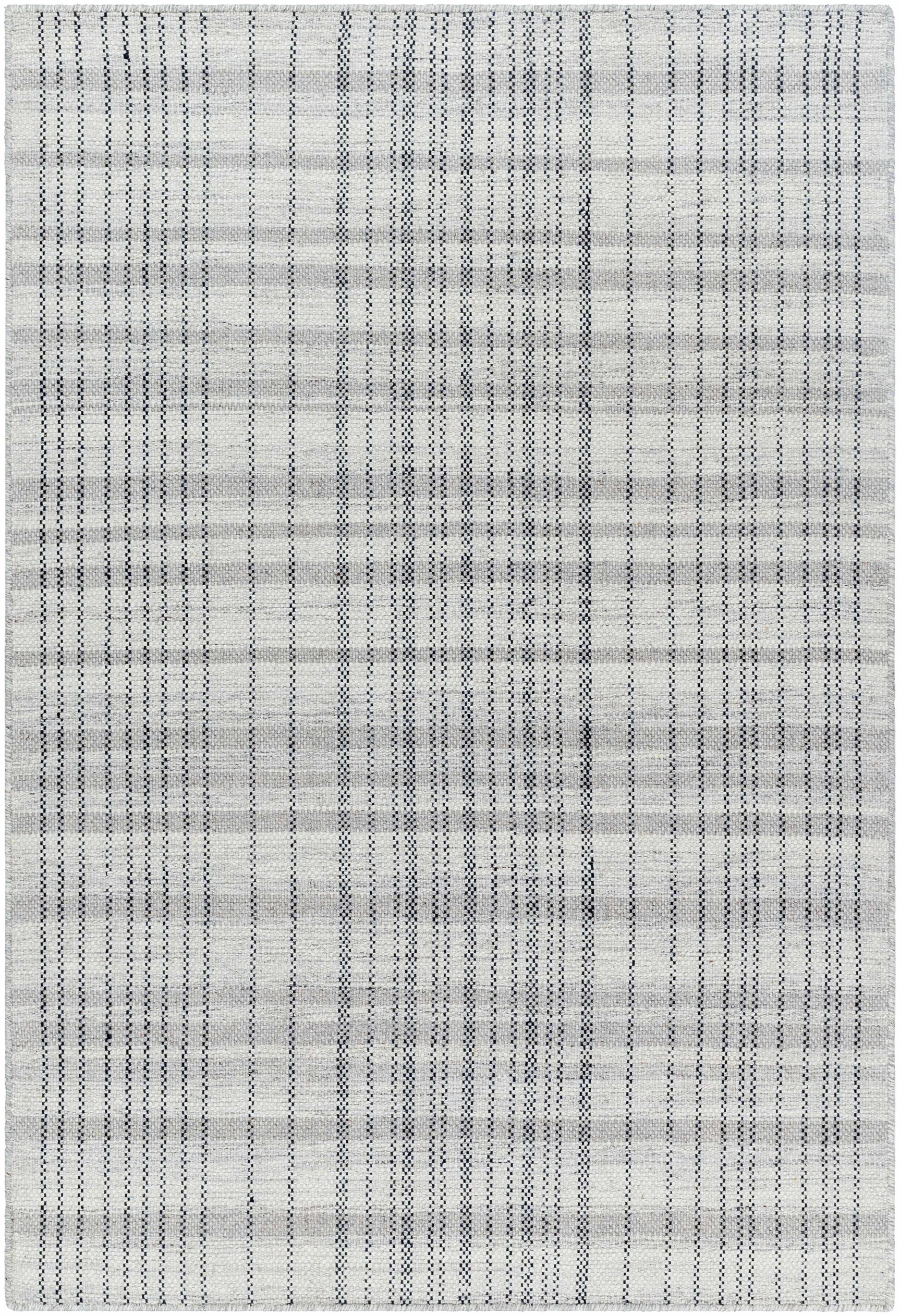 Nissa Blue Gray Checkered Area Rug - Clearance - Ornate Home