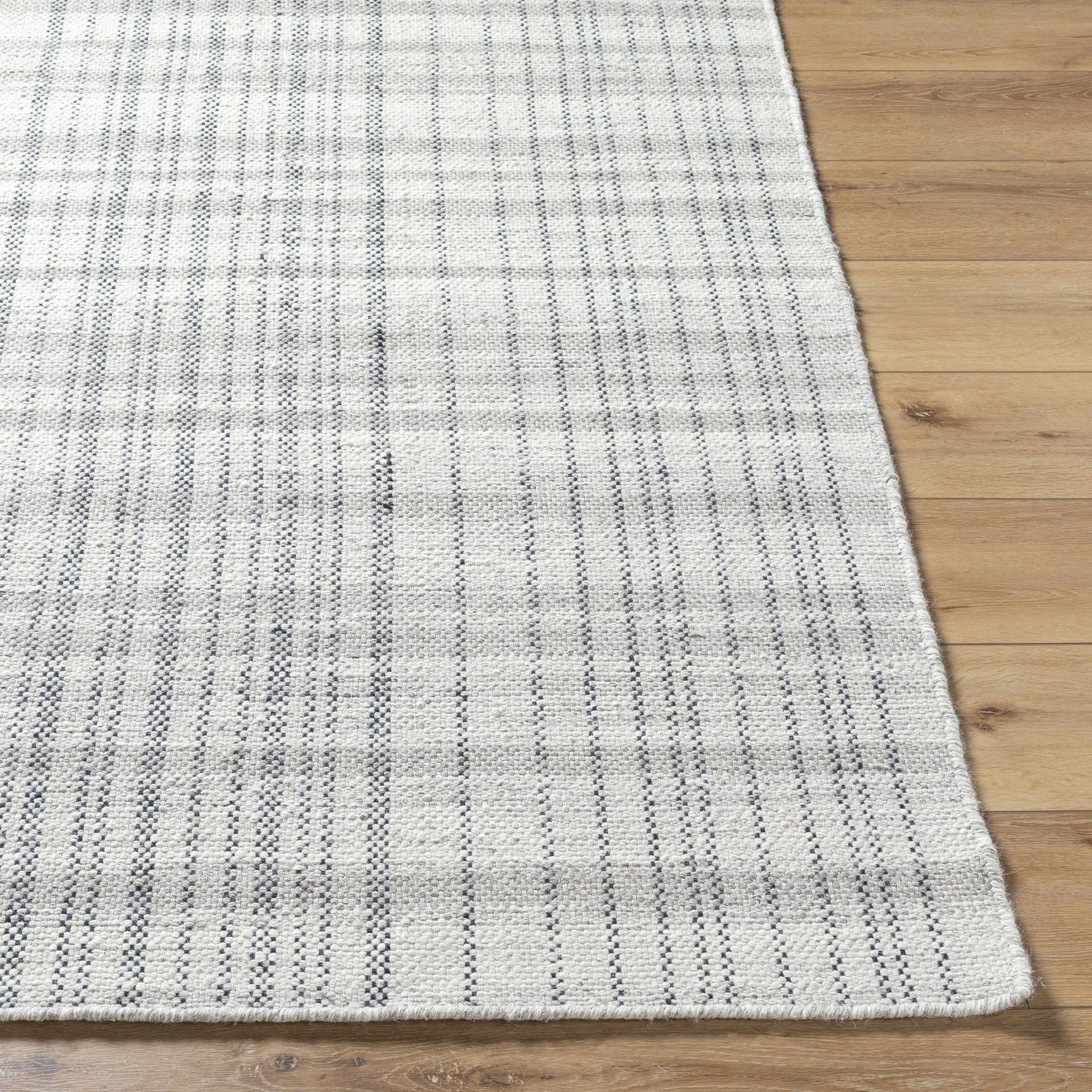 Nissa Blue Gray Checkered Area Rug - Clearance - Ornate Home