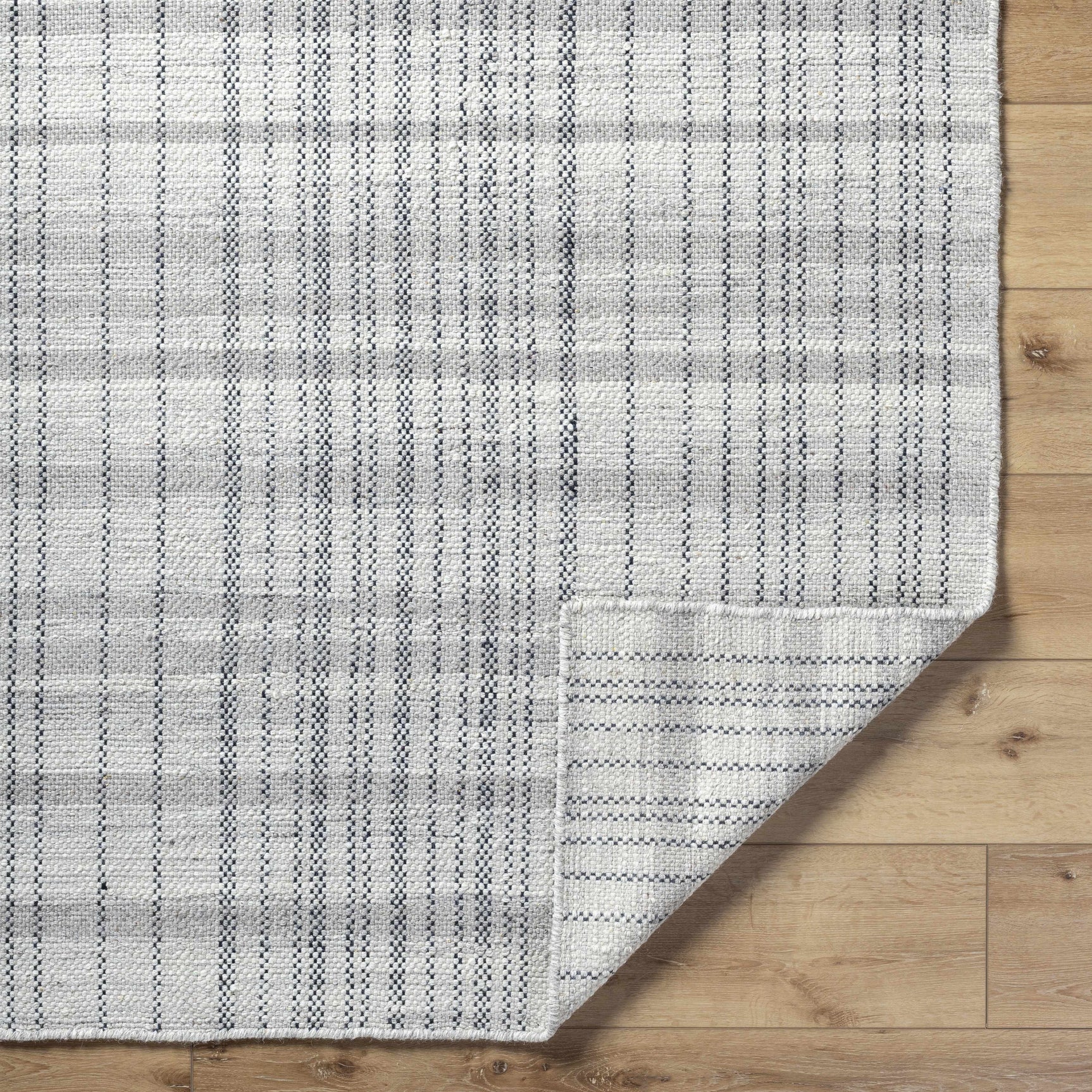 Nissa Blue Gray Checkered Area Rug - Clearance - Ornate Home