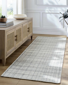 Nissa Blue Gray Checkered Area Rug - Clearance - Ornate Home