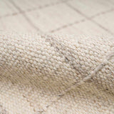 Nissa Cream Checkered Wool Rug - Ornate Home