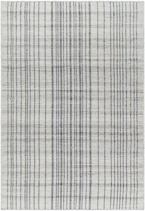 Nissa Gray Blue Checkered Wool Rug - Clearance - Ornate Home