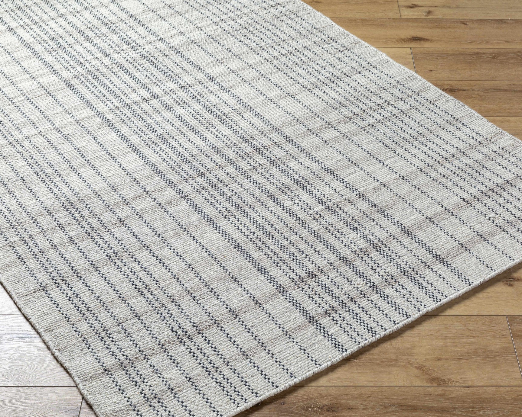 Nissa Gray Blue Checkered Wool Rug - Clearance - Ornate Home