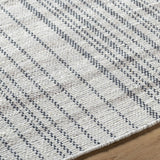 Nissa Gray Blue Checkered Wool Rug - Clearance - Ornate Home