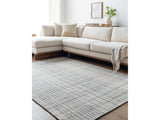 Nissa Gray Blue Checkered Wool Rug - Ornate Home