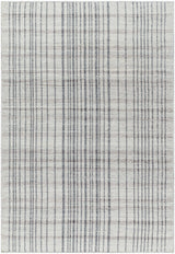 Nissa Gray Blue Checkered Wool Rug - Ornate Home