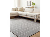 Nissa Gray Checkered Wool Rug - Ornate Home