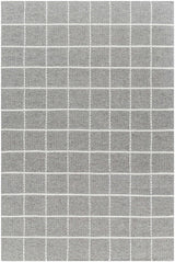 Nissa Gray Checkered Wool Rug - Ornate Home