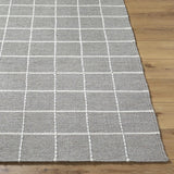Nissa Gray Checkered Wool Rug - Ornate Home