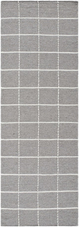 Nissa Gray Checkered Wool Rug - Ornate Home