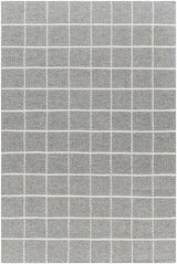Nissa Gray Checkered Wool Rug - Ornate Home