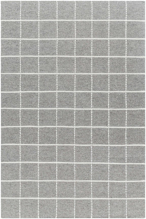 Nissa Gray Checkered Wool Rug - Ornate Home