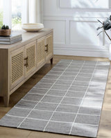 Nissa Gray Checkered Wool Rug - Ornate Home