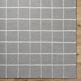 Nissa Gray Checkered Wool Rug - Ornate Home
