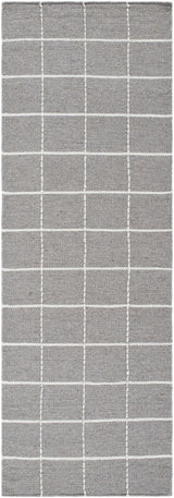 Nissa Gray Checkered Wool Rug - Ornate Home