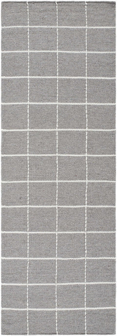 Nissa Gray Checkered Wool Rug - Ornate Home