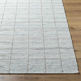 Nissa Light Gray Checkered Wool Rug - Ornate Home