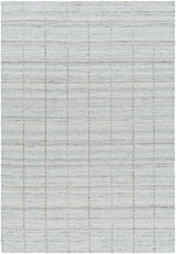 Nissa Light Gray Checkered Wool Rug - Ornate Home