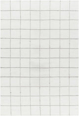 Nissa White Gray Checkered Wool Rug - Ornate Home