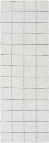 Nissa White Gray Checkered Wool Rug - Ornate Home