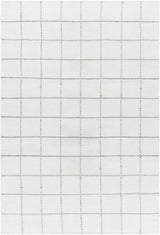 Nissa White Gray Checkered Wool Rug - Ornate Home