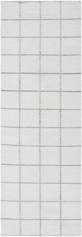 Nissa White Gray Checkered Wool Rug - Ornate Home