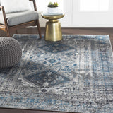 Nisula Traditional Blue Rug - Ornate Home