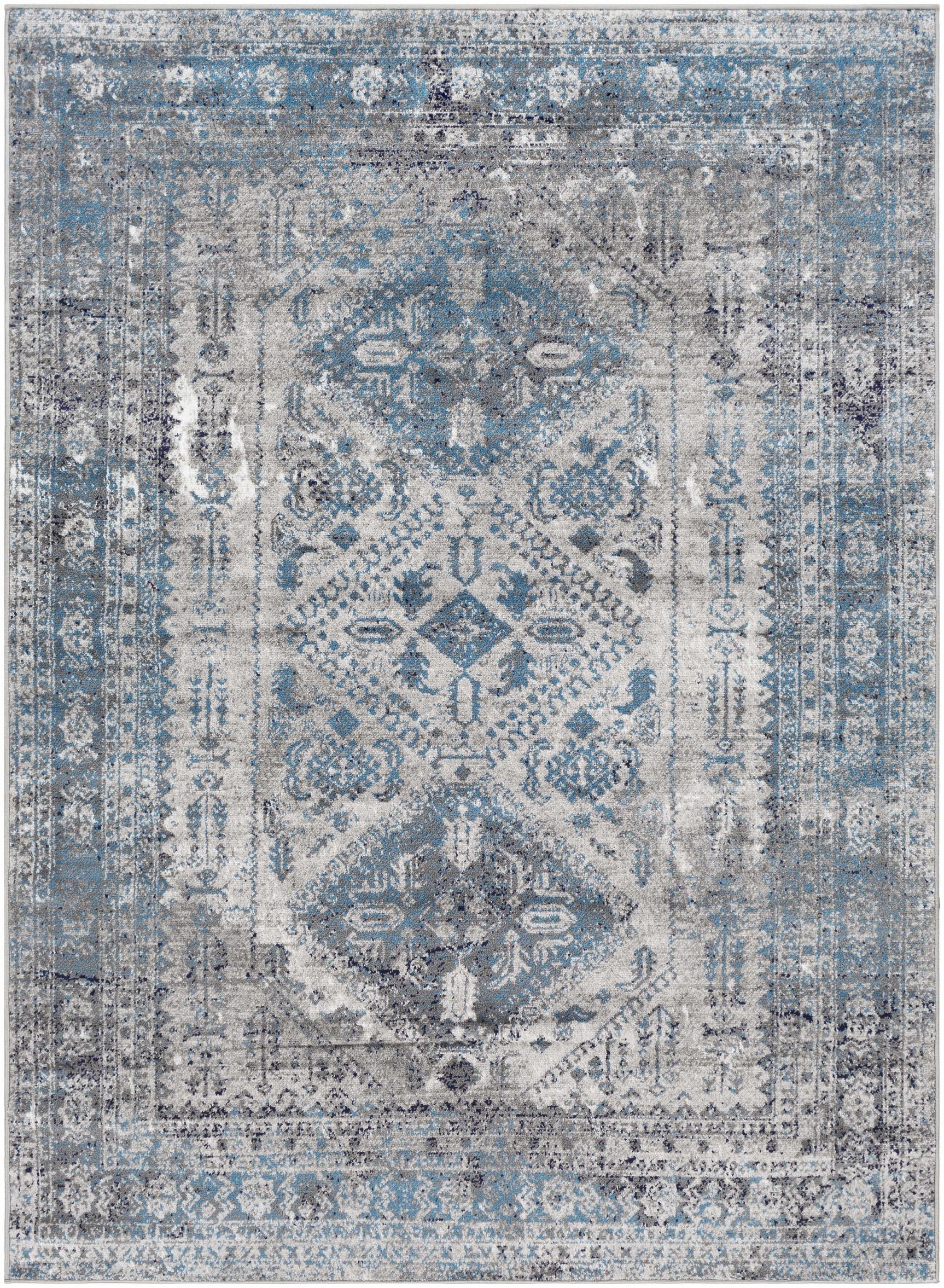 Nisula Traditional Blue Rug - Ornate Home
