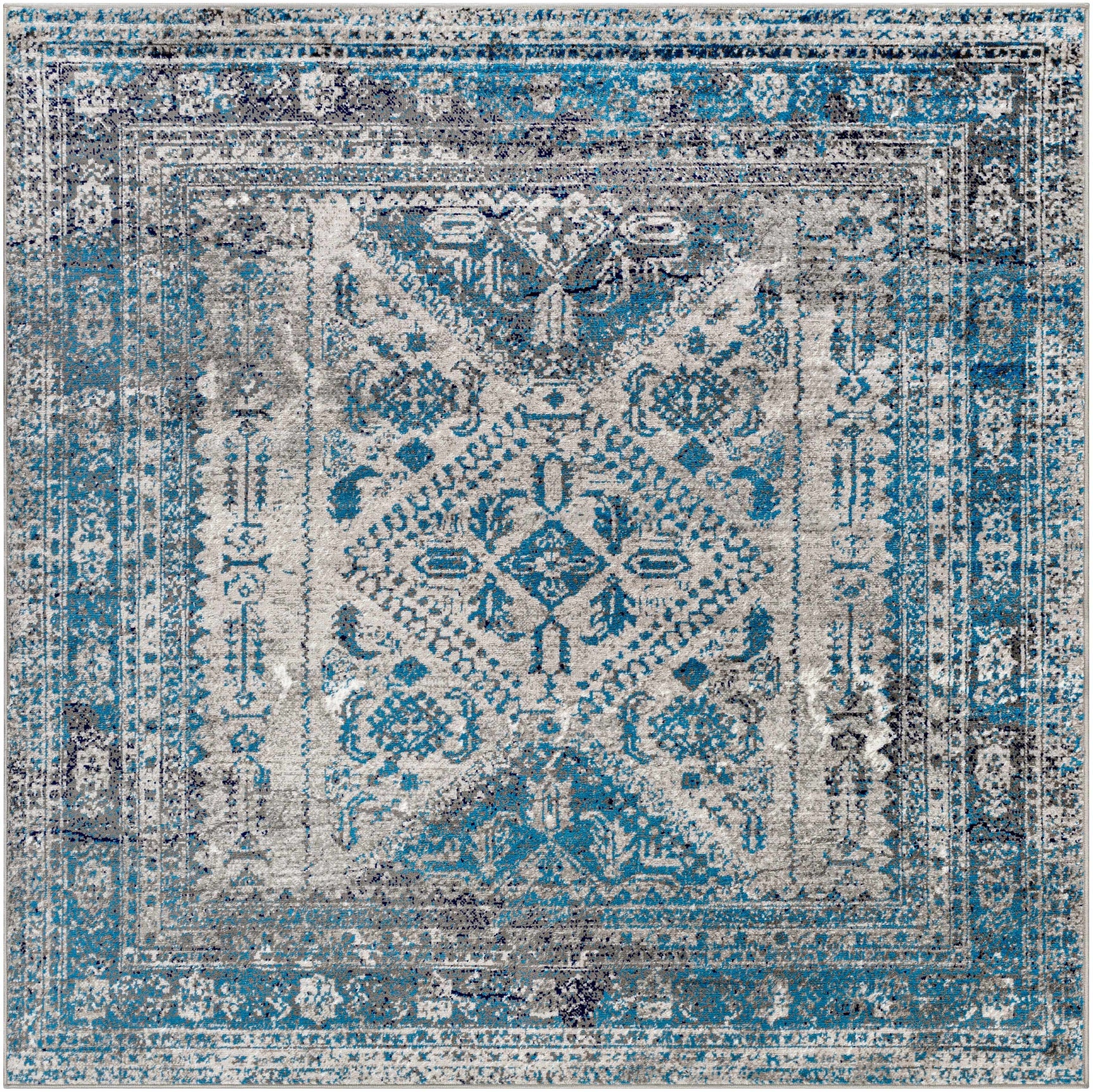 Nisula Traditional Blue Rug - Ornate Home