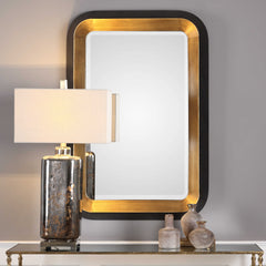 Niva Metallic Gold Wall Mirror - Ornate Home