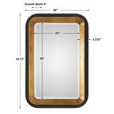 Niva Metallic Gold Wall Mirror - Ornate Home