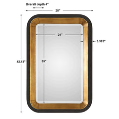 Niva Metallic Gold Wall Mirror - Ornate Home