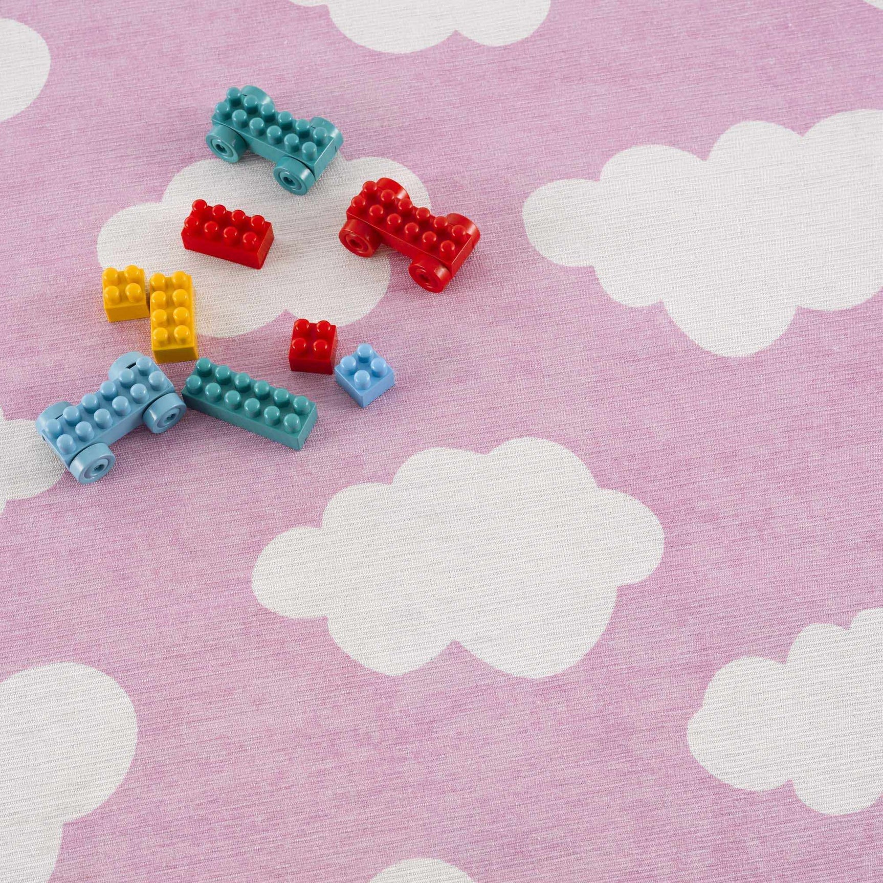 Nizar Pink Cloud Washable Kids Rug - Clearance - Ornate Home
