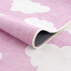 Nizar Pink Cloud Washable Kids Rug - Clearance - Ornate Home