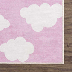 Nizar Pink Cloud Washable Kids Rug - Clearance - Ornate Home