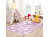 Nizar Pink Cloud Washable Kids Rug - Ornate Home