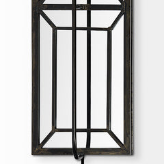 Noah Black/White Metal Rectangular Wall Sconce - Ornate Home