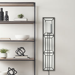 Noah Black/White Metal Rectangular Wall Sconce - Ornate Home