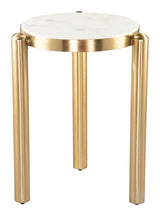 Noan White & Gold Side Table - Ornate Home