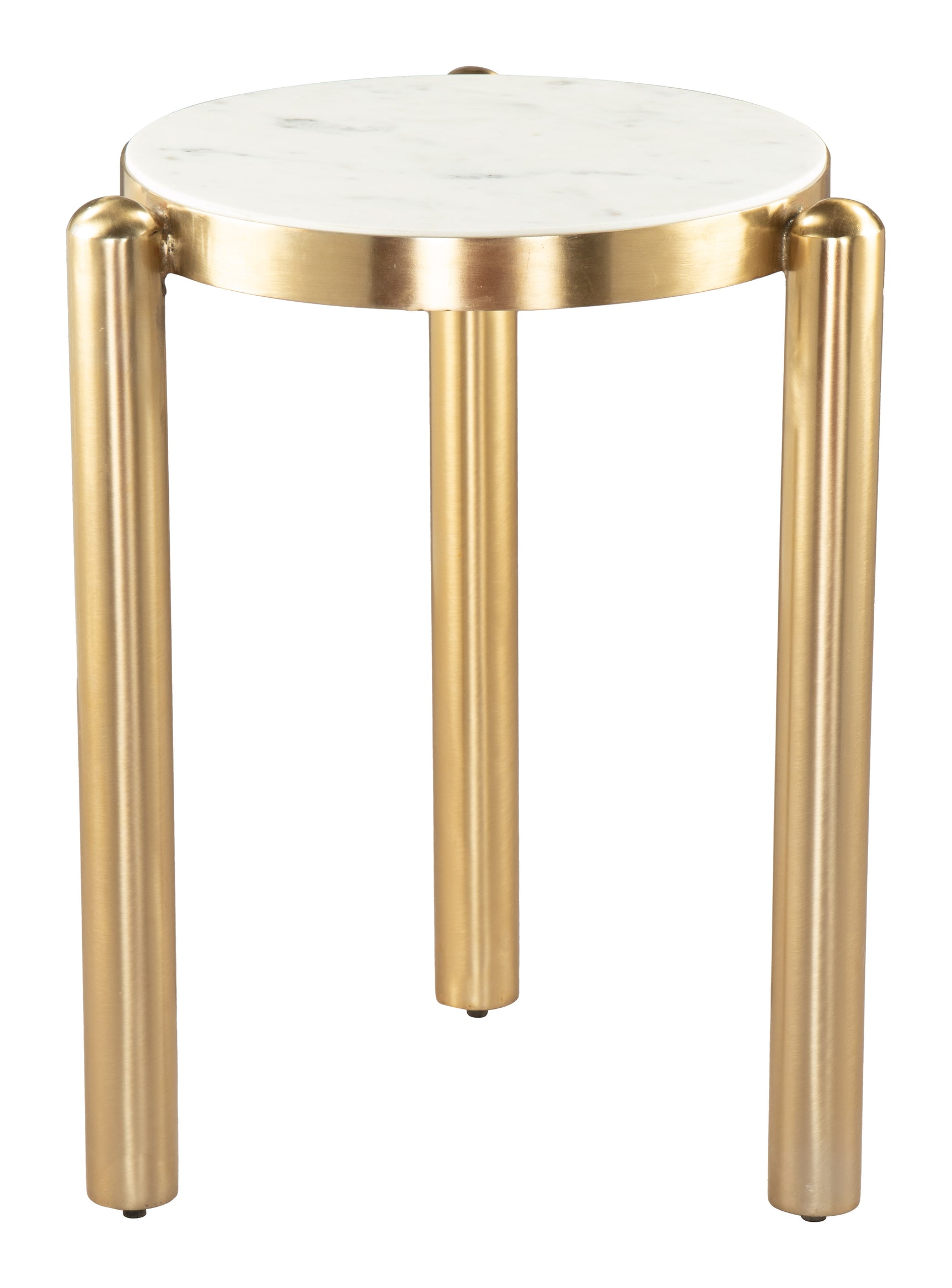 Noan White & Gold Side Table - Ornate Home