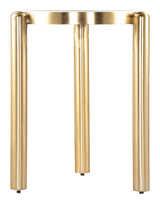Noan White & Gold Side Table - Ornate Home