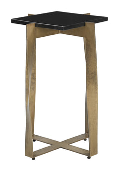 Noara Black & Brass Accent Table - Ornate Home