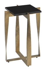 Noara Black & Brass Accent Table - Ornate Home