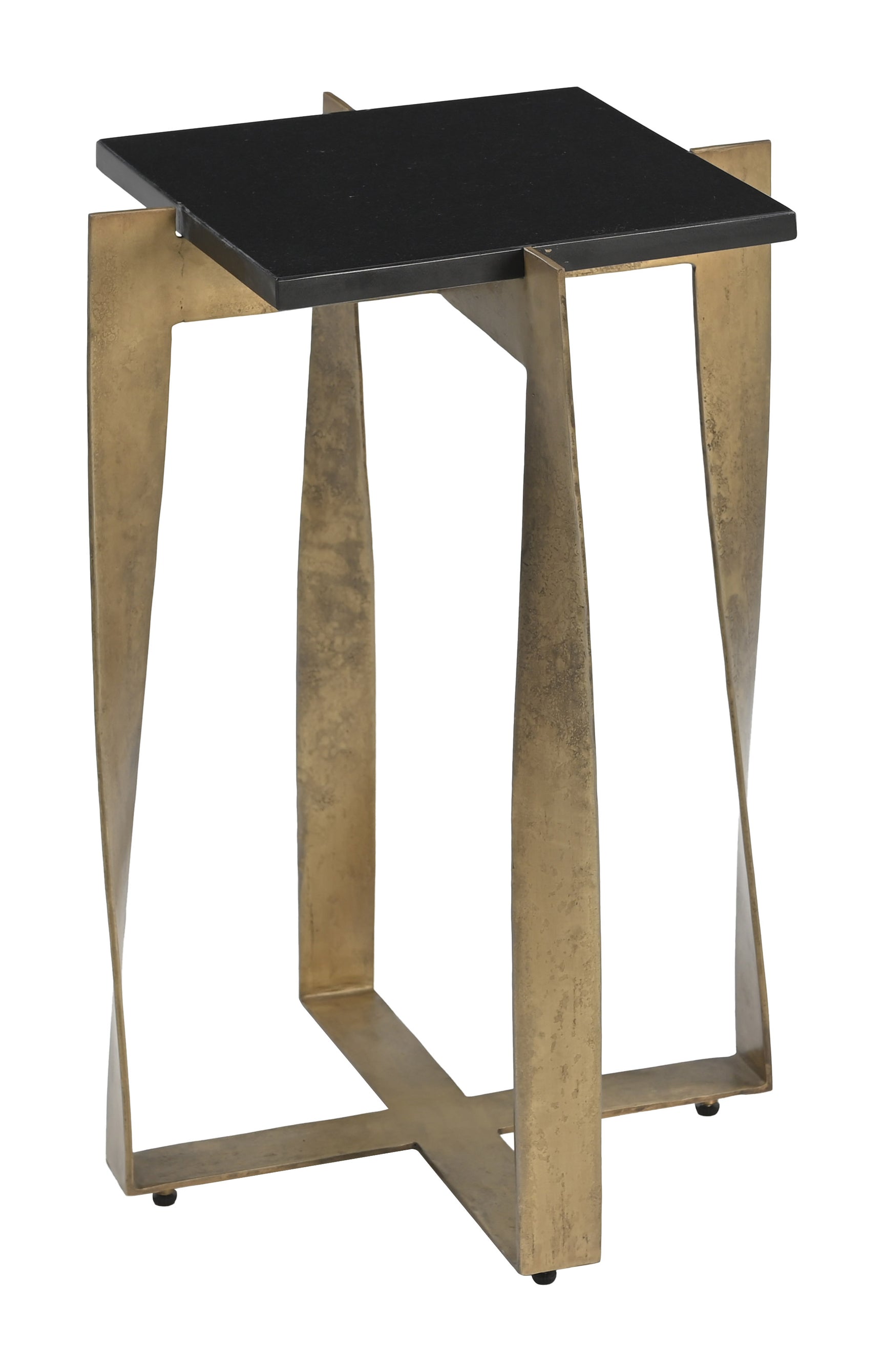 Noara Black & Brass Accent Table - Ornate Home