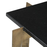 Noara Black & Brass Accent Table - Ornate Home