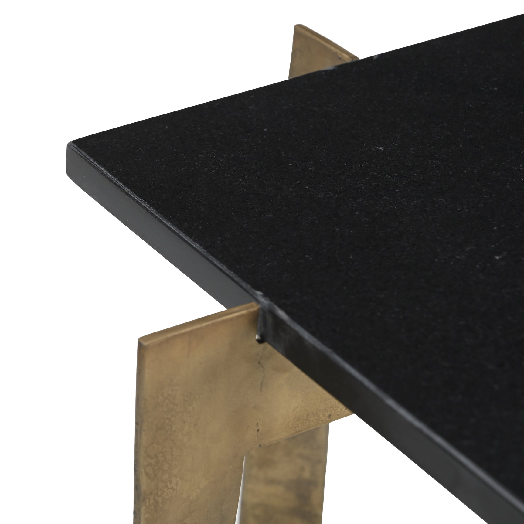 Noara Black & Brass Accent Table - Ornate Home
