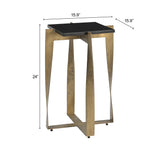 Noara Black & Brass Accent Table - Ornate Home