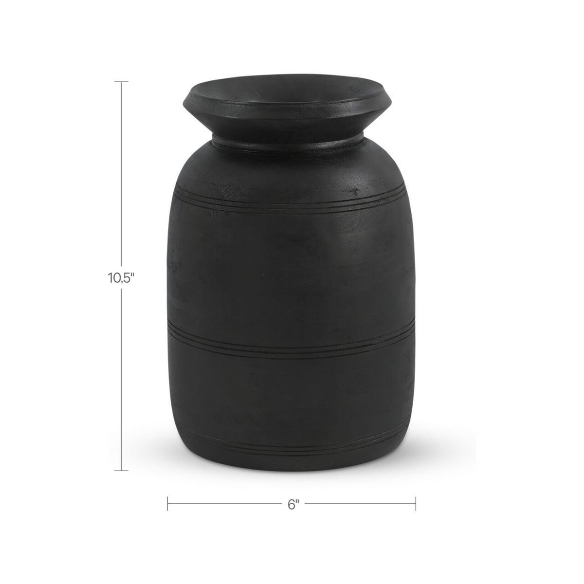 Noble Black 10.5" Vessel - Ornate Home
