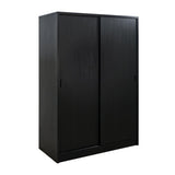 Noble Black 2-door Bedroom Wardrobe Storage Cabinet Armoire - Ornate Home