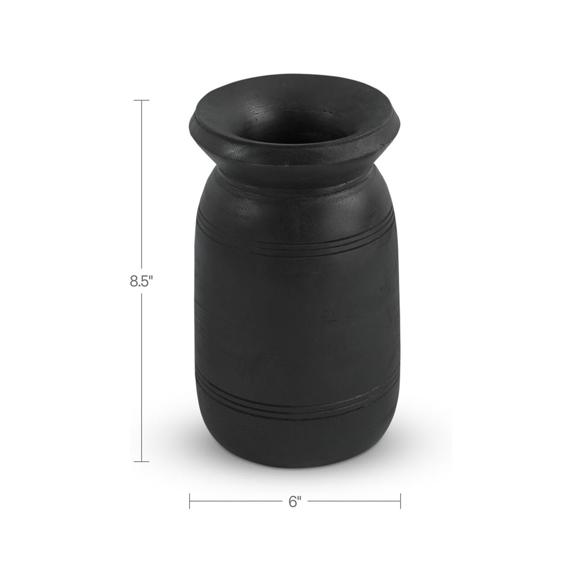 Noble Black 8.5" Vessel - Ornate Home